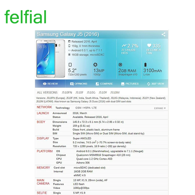 Сенсорный экран для Samsung Galaxy J5 2016 J510 J510F J510FN J510M J510H SM-J510F передняя панель стеклянная