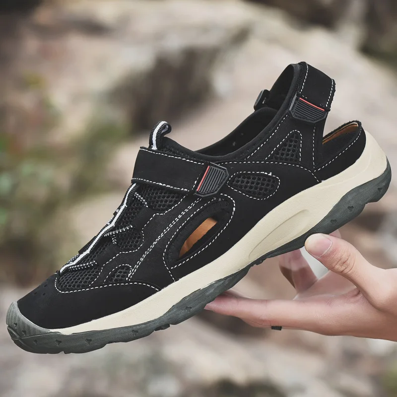 

Сандалии мужские, из натуральной кожи, повседневные, летние