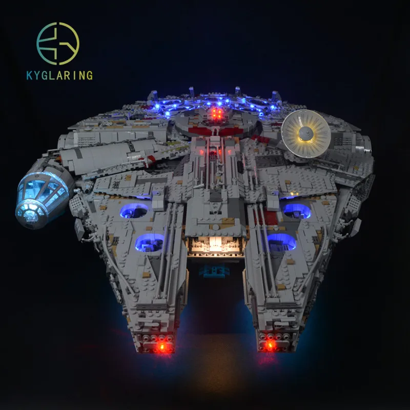Набор со светодиодсветильник кой Kyglaring для lego 75192 Звездные войны Сокол