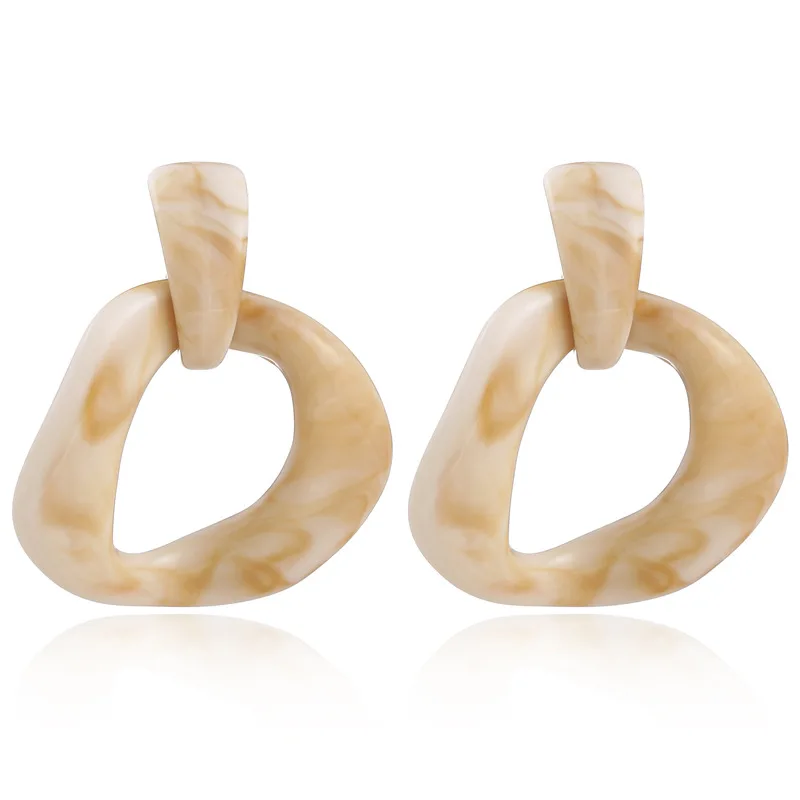 Модные большие серьги цепочки из смолы для женщин длинные винтажные акриловые