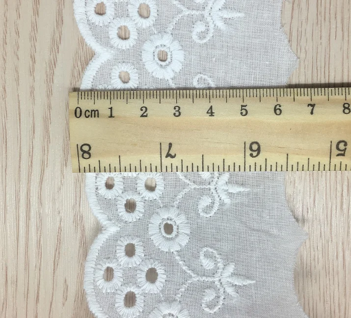 5 метров чистая белая кружевная ткань для юбки хлопчатобумажная вышивки сделай