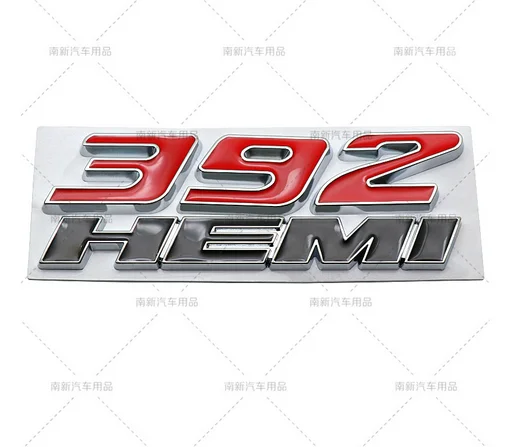 

3D Red Black Auto Car Stickers Metal 392HEMI Badge Emblem Decal Motorbike Car Accessories