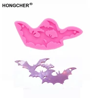 new european and american fashion double bat shape necklace pendant earring silicone mould epoxy epoxy keychain silicone mould