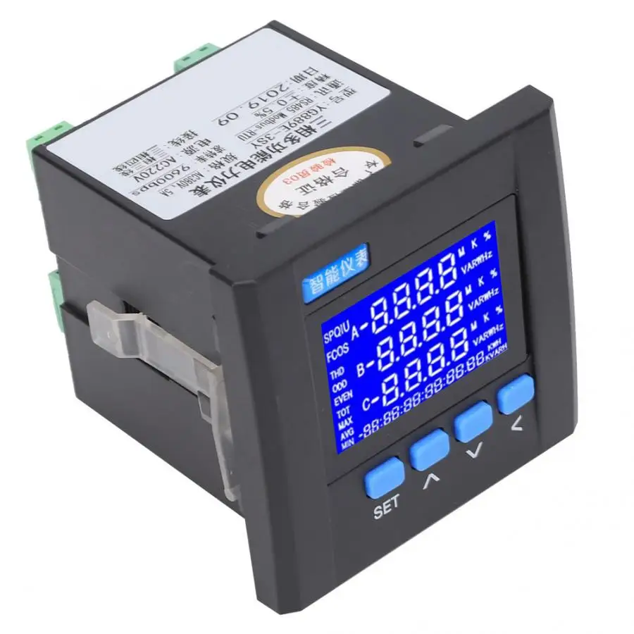 YG889E 3SY Многофункциональный 3 фазный цифровой ЖК измеритель напряжения