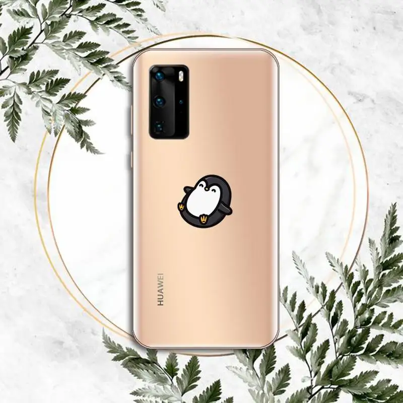 

penguin cute funny animal Phone Case Transparent for Huawei P honor 8 10i 20 30 40 smart 2019