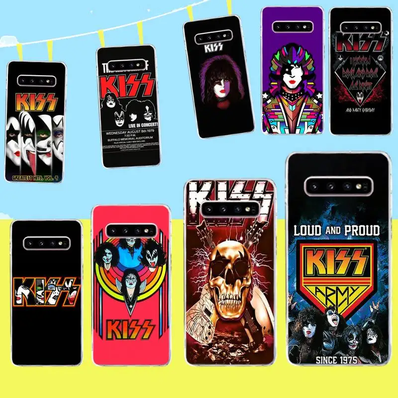 HPCHCJHM рок группы &quotKiss&quot крышка черная мягкая чехол для телефона Samsung S9 плюс S5 S6 S7