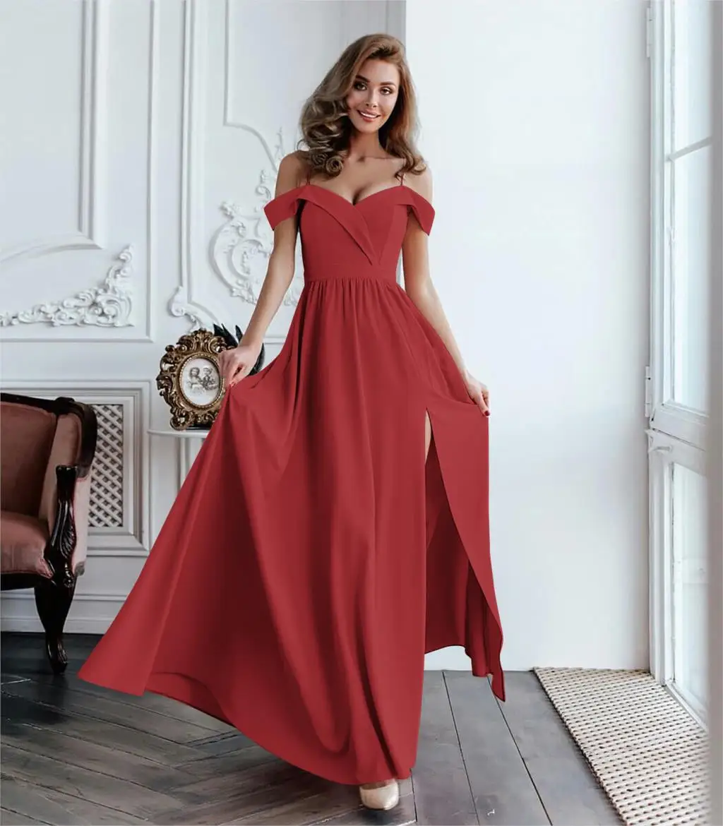 Женское Элегантное Длинное Платье с вышивкой для свадебной вечеринки модное