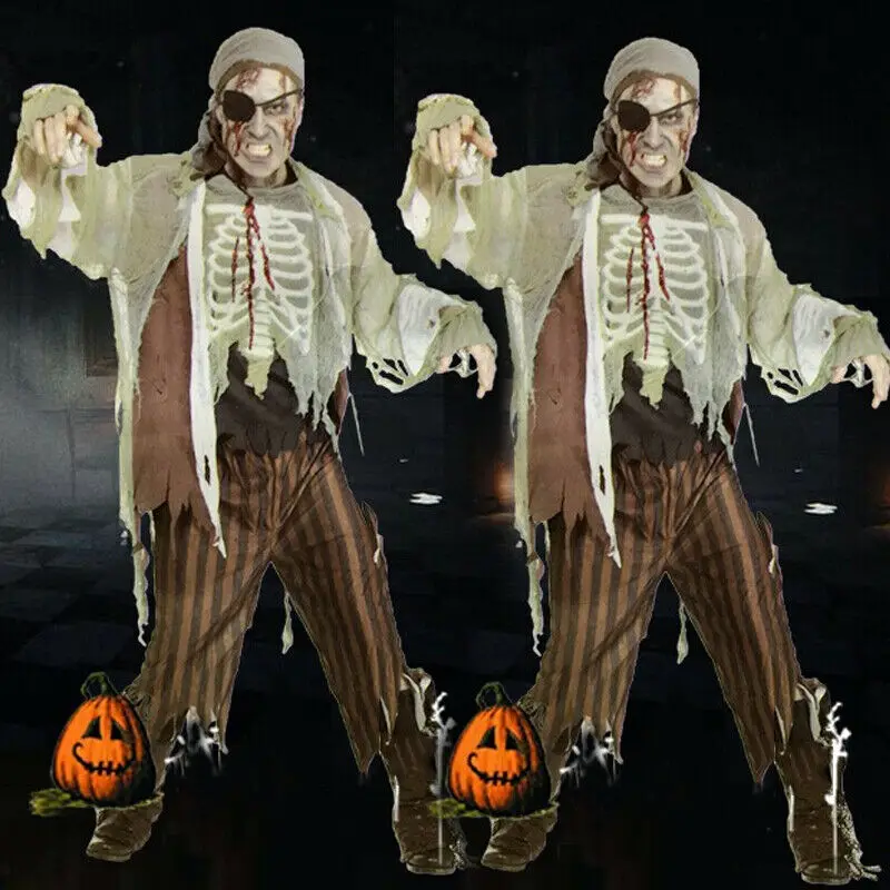 Мужской костюм моряка-зомби на Хэллоуин для косплея страшная вечеринка ужасный