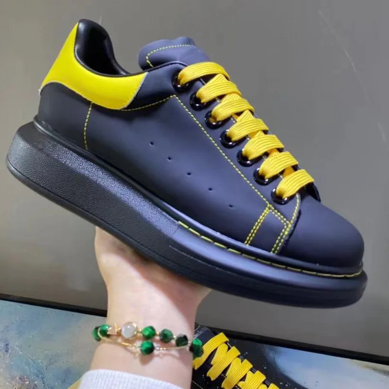 

Unisex Casual Sneakers 2021 Designer Alexander Contracted Style Women Platform Shoes Leather Kawaii Zapatos De Mujer