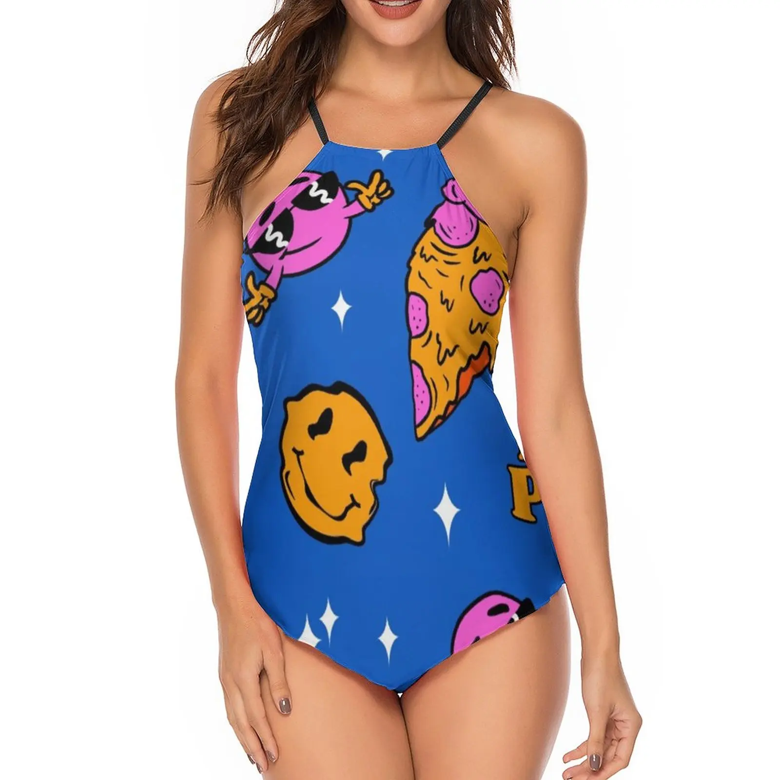 

Танкини с пиццей, купальник, бандаж, Шикарный купальник, фестиваль, подростковая мода, купальный костюм из двух предметов