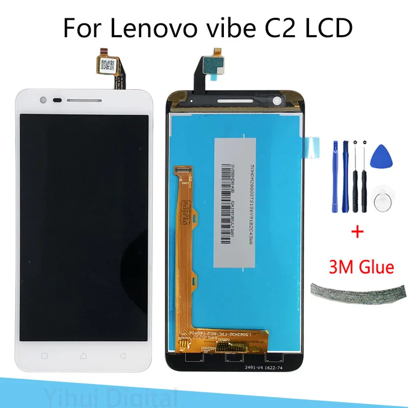 

5.0" LCD For Lenovo C2 LCD Display for Lenovo Vibe C2 K10A40 LCD Display Touch Digitizer For lenovo k10A40 Display free shipping