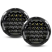 newest 7 inch round led headlights 60w with 5000lm and high low beam drl for offroad compatible with jeep wrangler unlimited jk