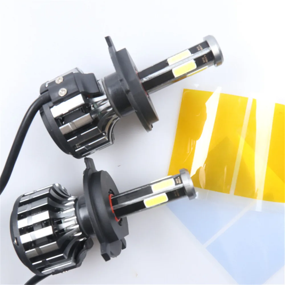 60 Вт 12000LM 6-боковые H7 светодиодный H4 H11 COB Противотуманные фары 9005/HB3 9006/HB4 9012 9004 9007 H13 H1 H3 880/H27 6000K 8000K 3000K светодиодные фары