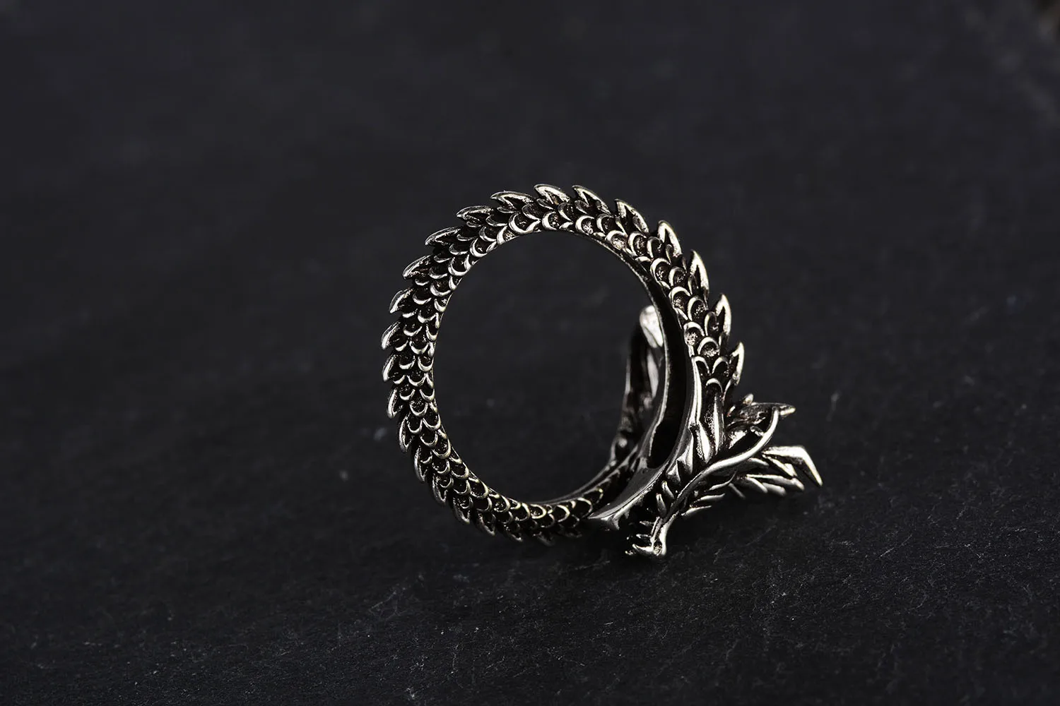 Мужское кольцо с имитацией дракона этническое из сплава в китайском стиле ретро