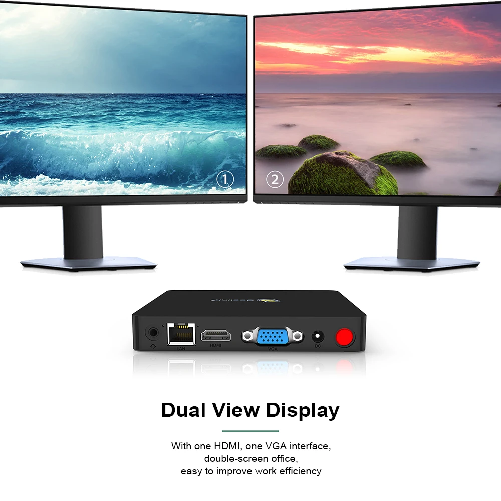 Beelink MII-V Мини ПК Intel N3350 4 Гб ОЗУ 64 ПЗУ двойной дисплей Windows10 Bluetooth 2 4G + 5 8G Wifi 1000M 4K