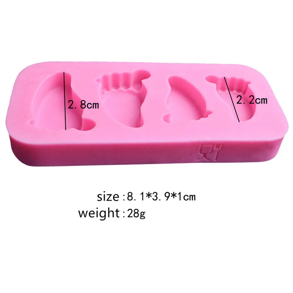 

3D Baby Feet Silicone Mold Chocolate Fondant Cake Decorating Baking Tool Bakeware Pudding Baking Paste Mold