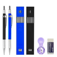 haile 2 0mm metal mechanical pencil set hb graphite lead core %e2%80%8bwith pencil leadfor sketch architectural drawing tools