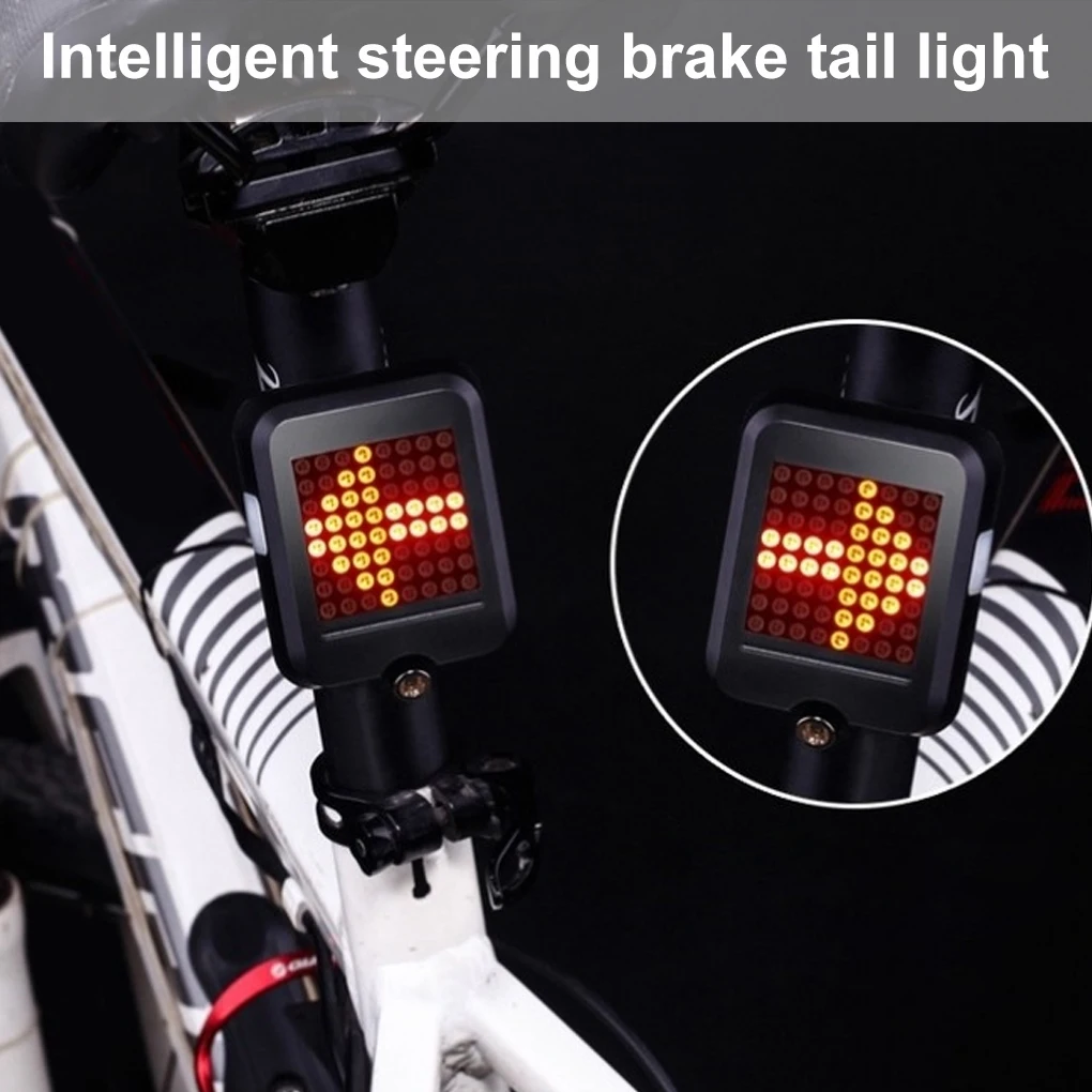 

Bicycle Tail Light Turning Lamp Night Warning USB Rechargeable 64 LED Intelligent Sensor Brake Turn Sign Bicycle Turning Lamp