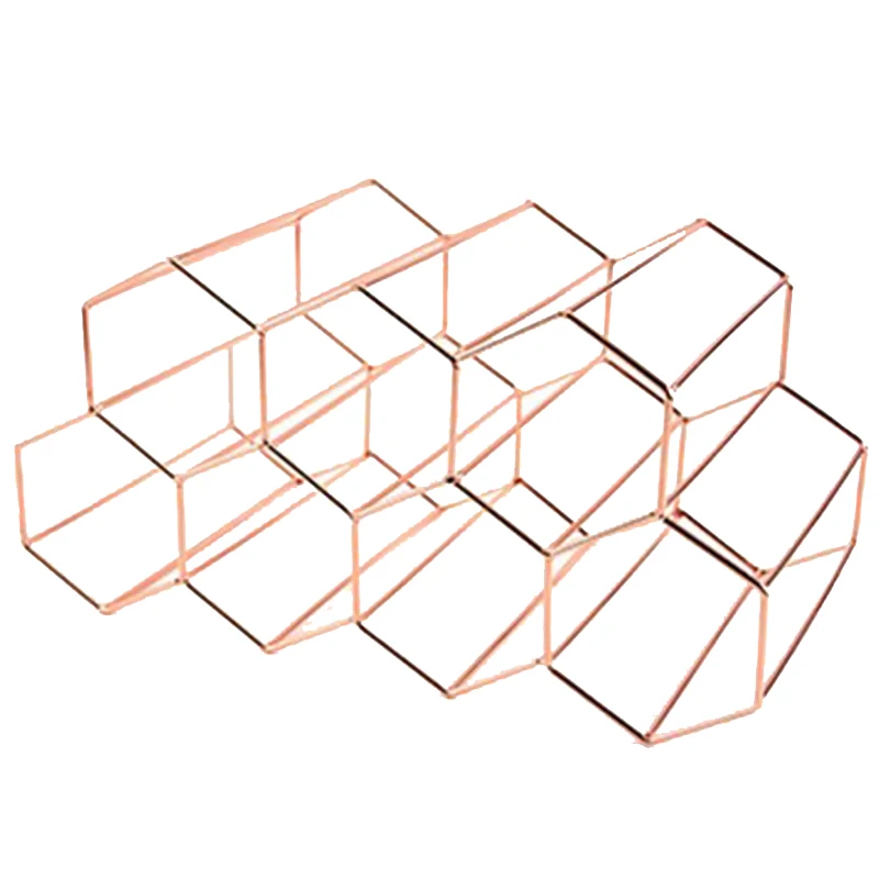 

Metal Creative Geometric Wine Rack Nordic Simple Household Grape Wine Rack Restaurant Living Room Bar Cabinet Display