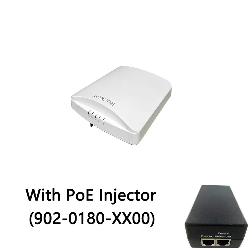 Ruckus Wireless ZoneFlex R750 901-R750-WW00 (alike 901-R750-US00) +902-0180-XX00 PoE Adapter 802.11ax WIFI6 WPA3 Access Point