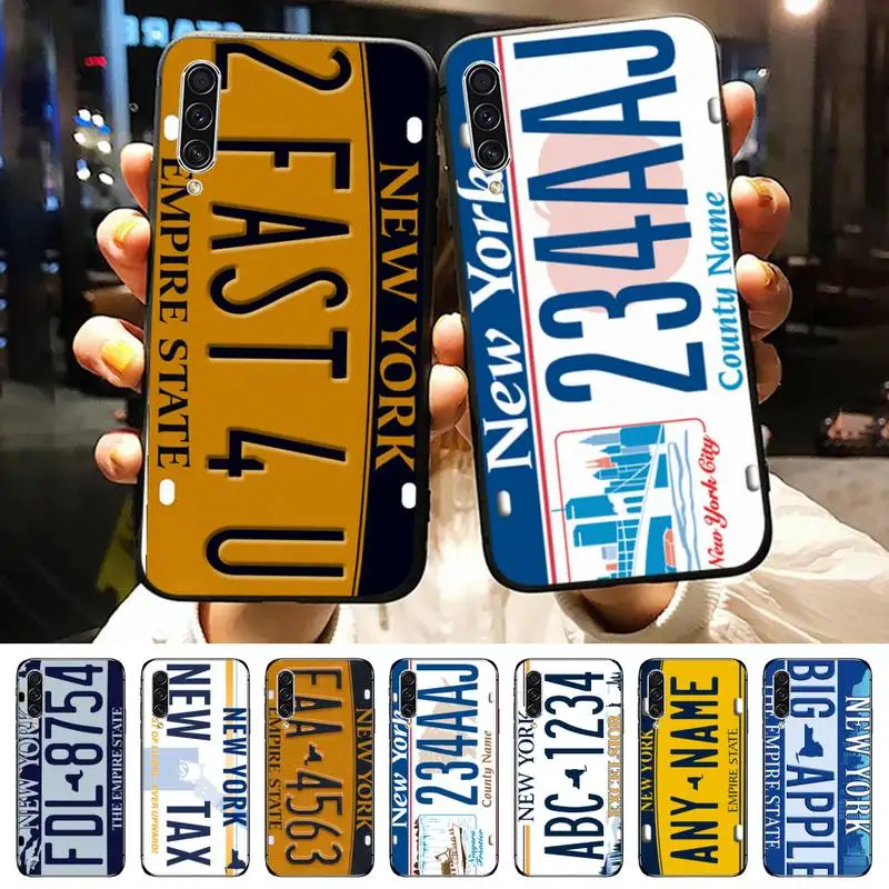 

License Plate Number New York Phone Case For Samsung galaxy A S note 10 7 8 9 20 30 31 40 50 51 70 71 21 s ultra plus