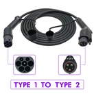 Зарядный кабель для электромобилей типа 2 и типа 1, 5 метров, 32A, EV, 220 В, зарядный кабель для электромобиля, зарядный кабель для электромобиля стандарта SAE J1772