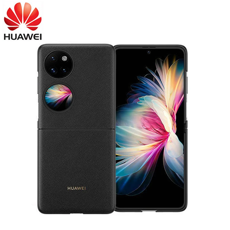 

100% Официальный Оригинальный Huawei P50 Карманный кожаный защитный чехол Премиум ультратонкий складной экран PU Чехол