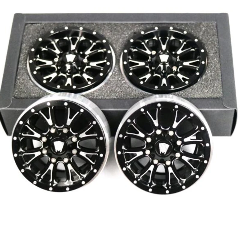 4pcs Metal CNC wheel Rim 2.2inch For 1/10 RC Crawler Car Traxxas TRX4 Bronco RC4WD D90  Axial Scx10 90046 Wrangler DIY Part enlarge