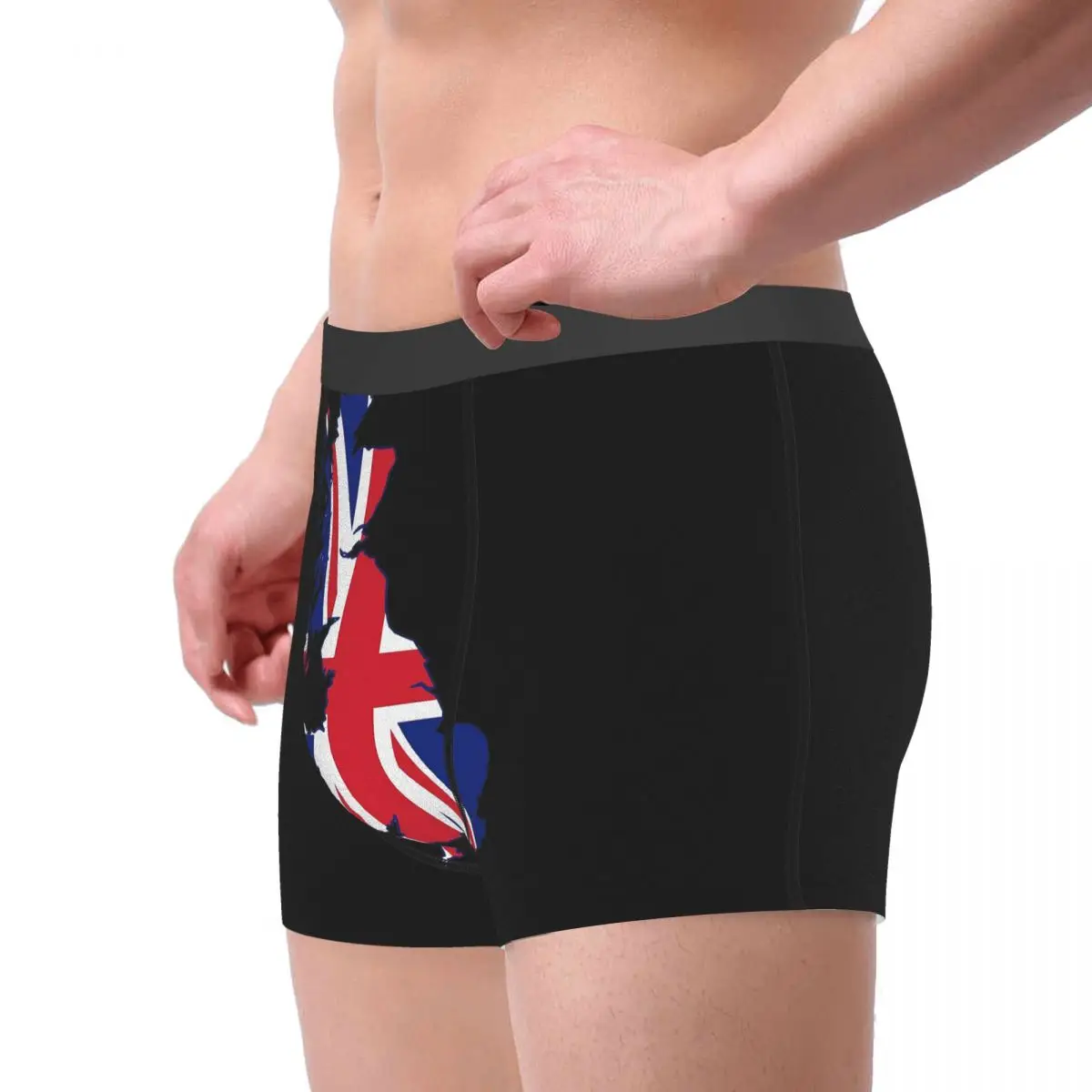 Flag Map Of The United Kingdom Men's Boxer Briefs R301 Funny Novelty elastic pants for men