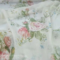 silk georgette chiffon fabric dress elegant large wide thin dress shirt diy sewing