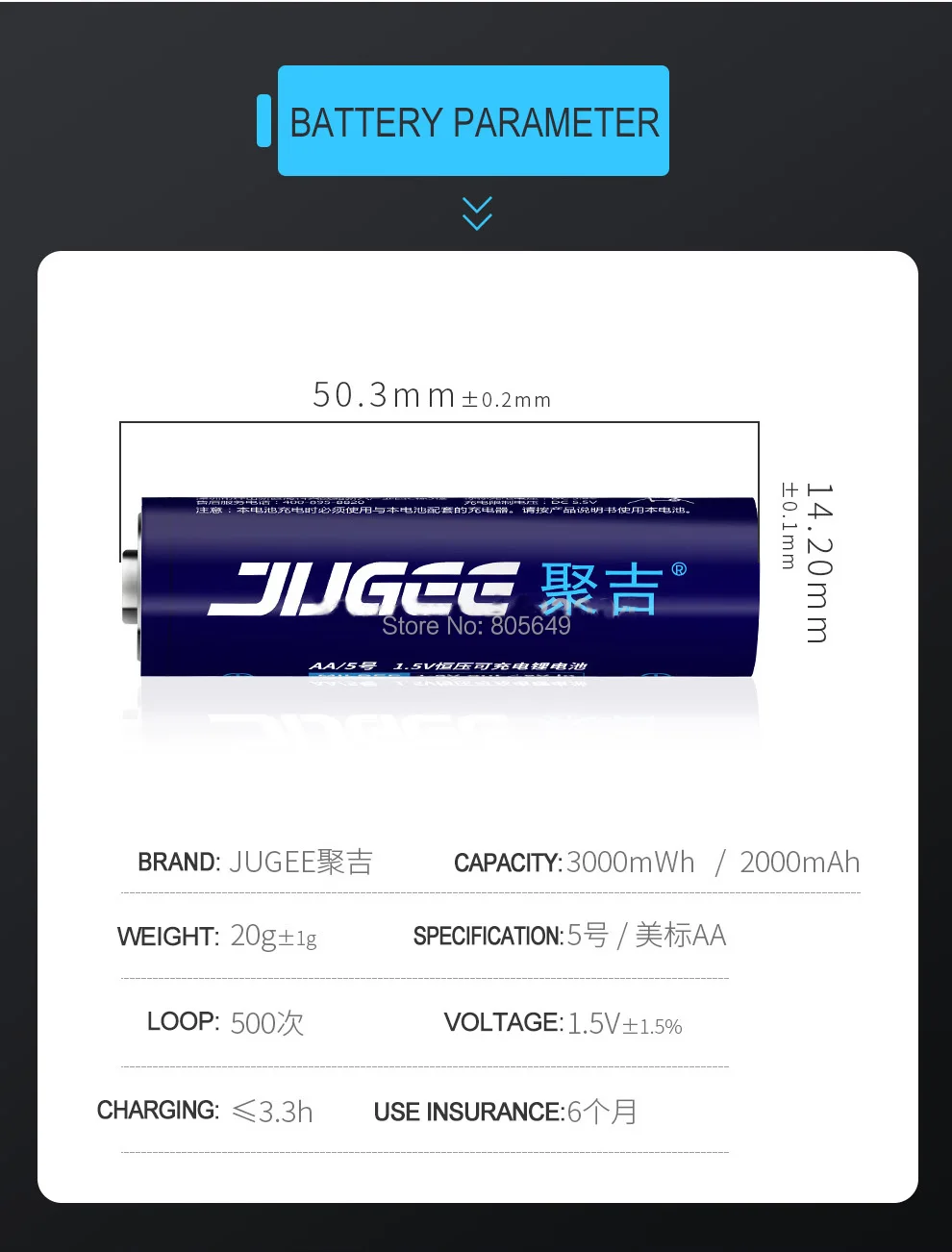 Jugee 8 шт 1,5 v 3000 mwh AA перезаряжаемый литий-полимерный литиевый аккумулятор для ktv Аккумуляторы для микрофона