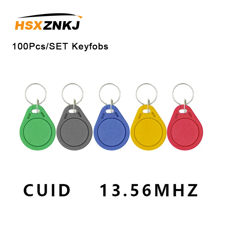 

100 шт./компл. Брелоки-этикетки S50 13,5 МГц CUID, изменение MF S50 1K IC key NFC клонирование; Копирование, блок 0, запись 14443A