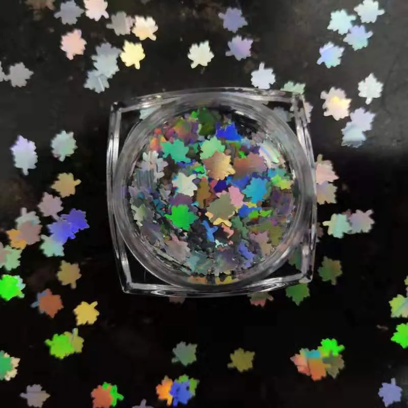 

12 Box Leaf Nail Art Sequins Manicure Decor DIY Stickers Nail Glitter Sticker Decor Supplies @ME88