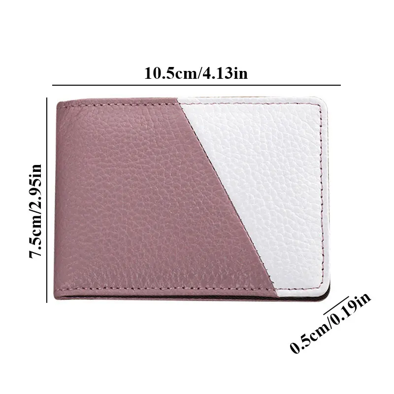

Stylish Document Holder Simple Color Matching PU Leather Case For Men Korean Style Durable Driving License Protective Cover