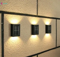 12pc solar wall lamp outdoor garden household waterproof wall lamp light up and down garden fence decorative outdoor lighting