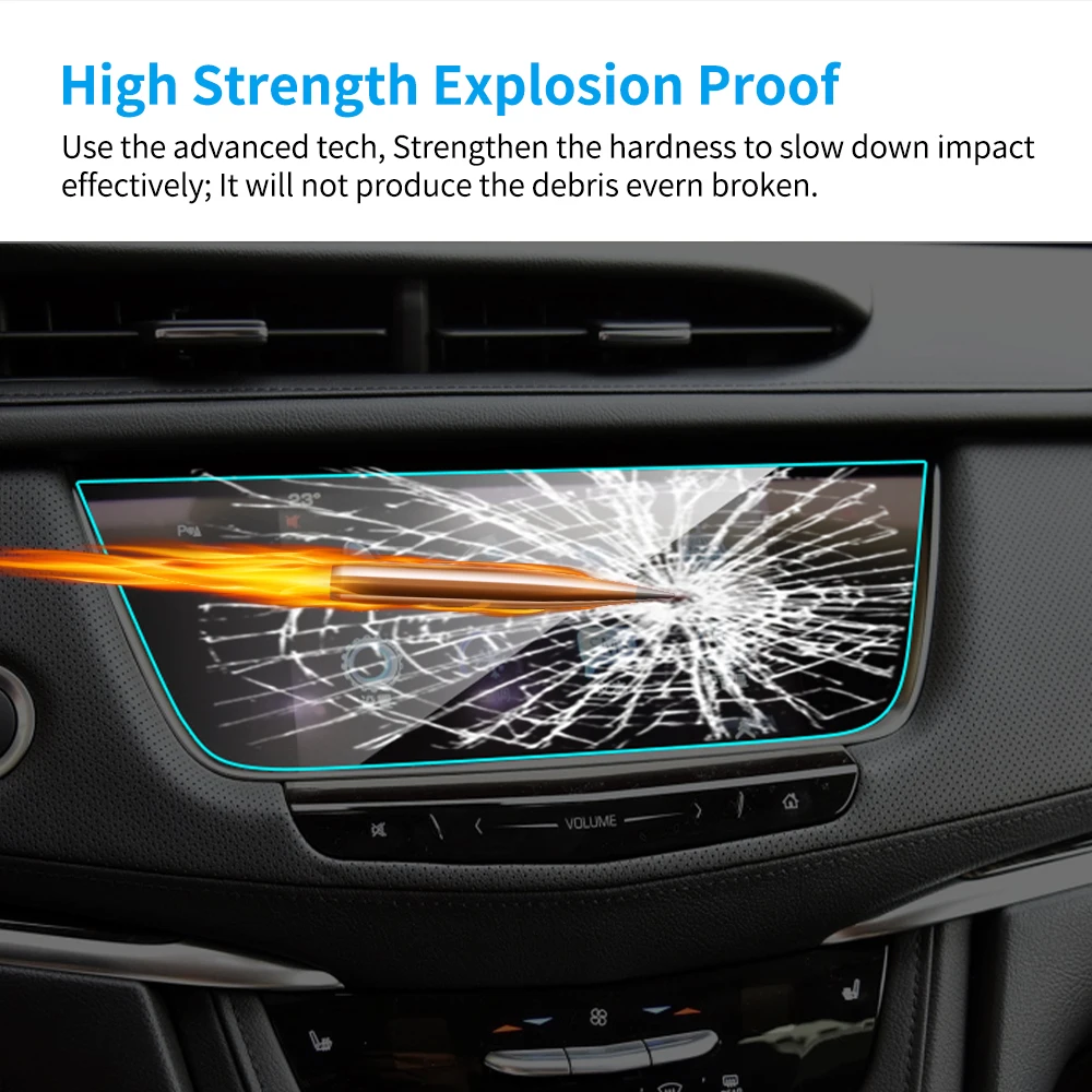 Автомобильный gps-навигатор, Защита экрана для Cadillac XT5-18, внутреннее закаленное стекло, Защитная пленка для экрана, автомобильные аксессуары