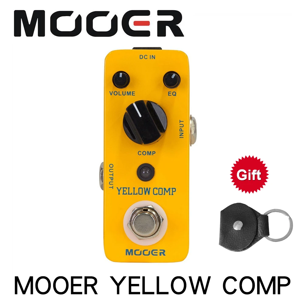 Mooer MCS2 желтая Comp микро мини оптический компрессор педаль для электрической