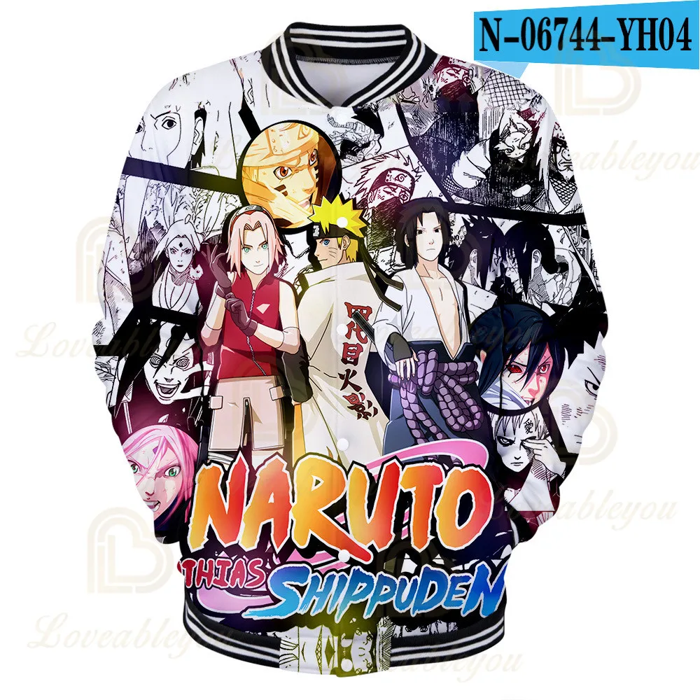 

New Men's Jackets Autumn Winter Coats Naruto Fashion Slim Casual Jackets Male Outerwear Baseball Uniform