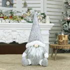 Рождественская безликая гнома, Санта, Рождественская елка, ручная работа, искусственная кукла, подарок на день рождения для дома, рождественское праздничное украшение