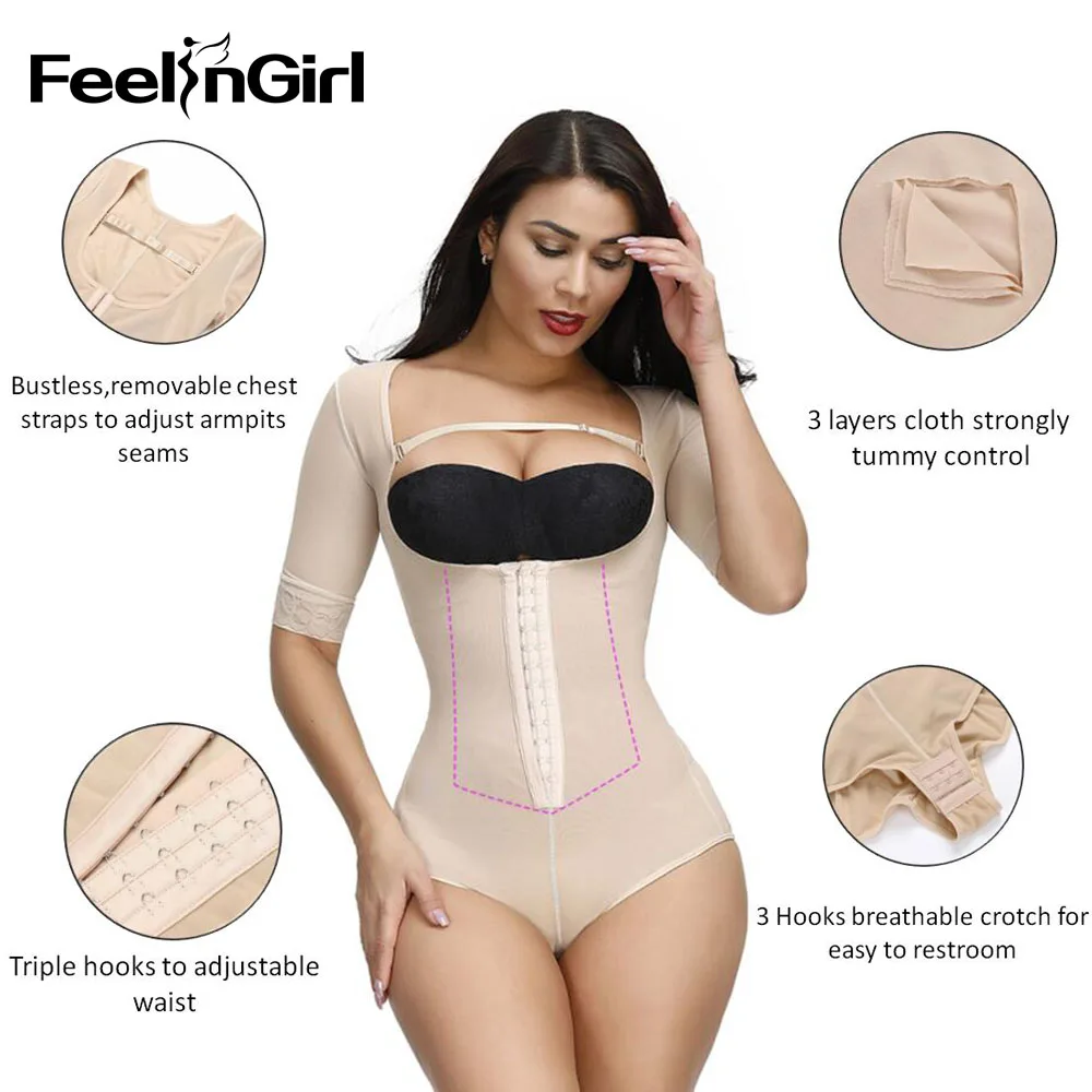FeelinGirl Slimming Bodysuits Waist Trainer Shapewear Corset Butt Lifter Fajas Adjustable Crotch Legs Arm Tummy Control Shapers | Женская
