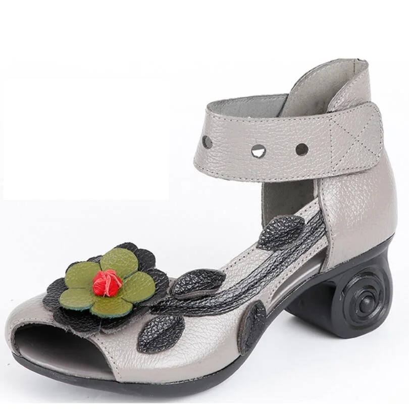 Летние Китай Стиль в стиле ретро Модные женские римские сандалии с открытым