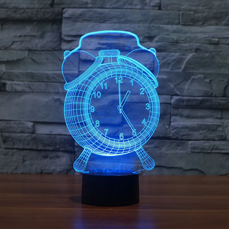 Светильник для часов с 3D принтом умный светодиодный ночник сенсорным