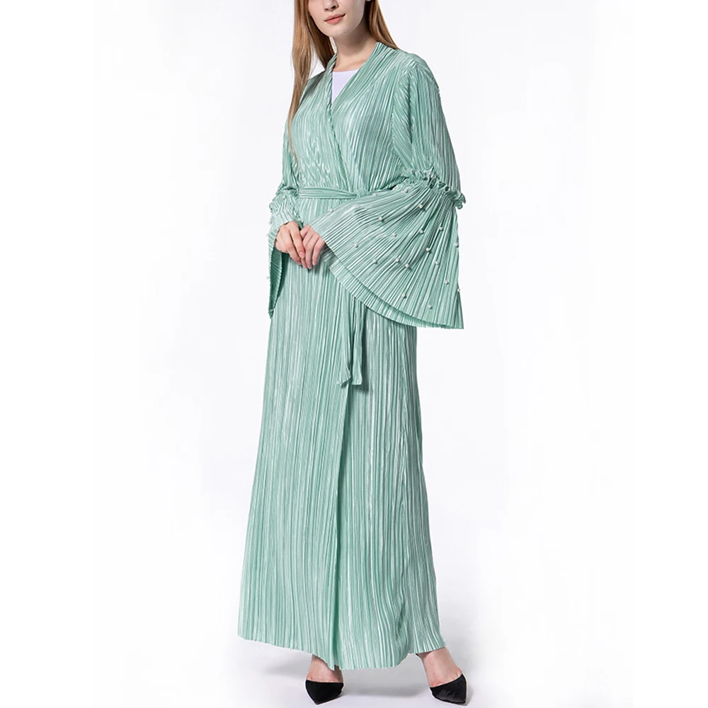 Элегантное Длинное платье больших размеров модное Плиссированное длинное