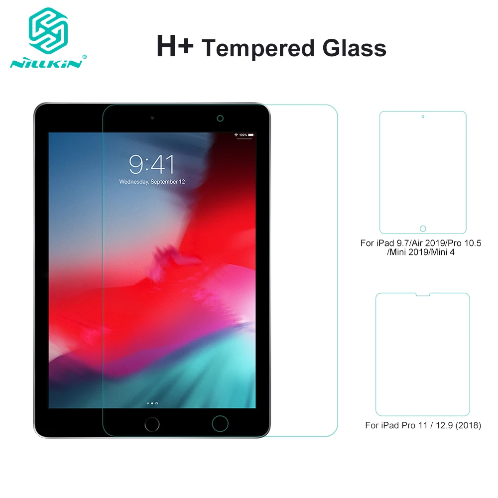 Защитное стекло Nillkin H + закаленное для iPad Air 2019/Pro 10 5 2017/Mini 2019/Mini 4/9 7/Pro 11/Pro 12 9 (2018)
