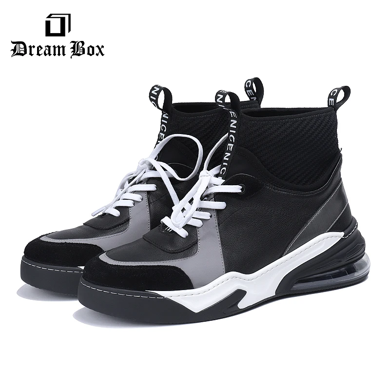 Мужские ботинки Яркая Цветная обувь с высоким верхом вязаные носки спортивная на