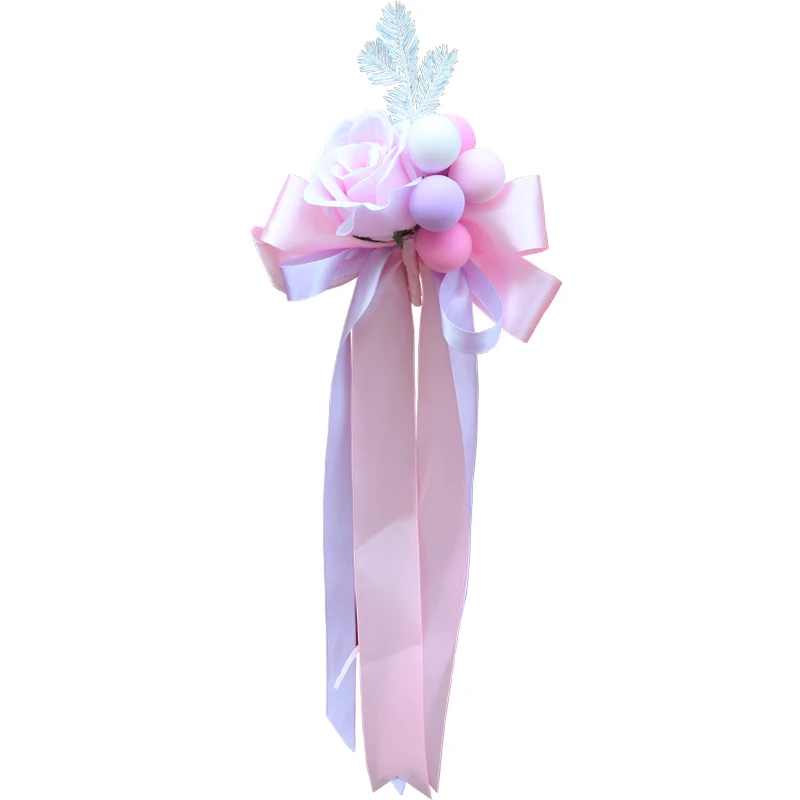 Искусственный воздушный шарик розовый украшения для свадебной машины ручки