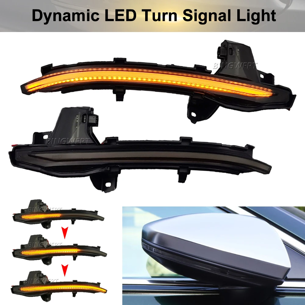 

LHD For Audi A6 C8 4A A7 4K A8 D5 4N 2019 2020 LED Dynamic Turn Signal Light Side Wing Mirror Indicator Flashing Sequential Lamp