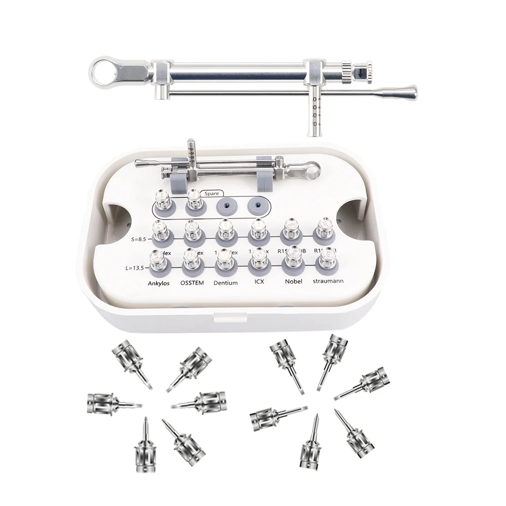 

With 14Pcs Screw Dental Implant Torque Wrench Ratchet 10-70NCM with Screwdriver Repair Tools Drivers & Wrench Kit