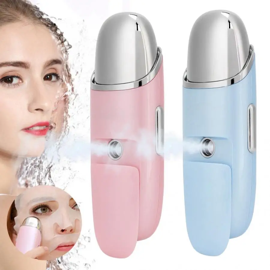 Электрический массажер для глаз и лица увлажняющий нано аэрозоль инструмент