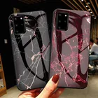 Чехол для Xiaomi POCO X3 NFC, M3, MI 9 Lite, A3, 10T Lite, Note 8, Note 7, 9C, из закаленного стекла, с гранитным мраморным покрытием